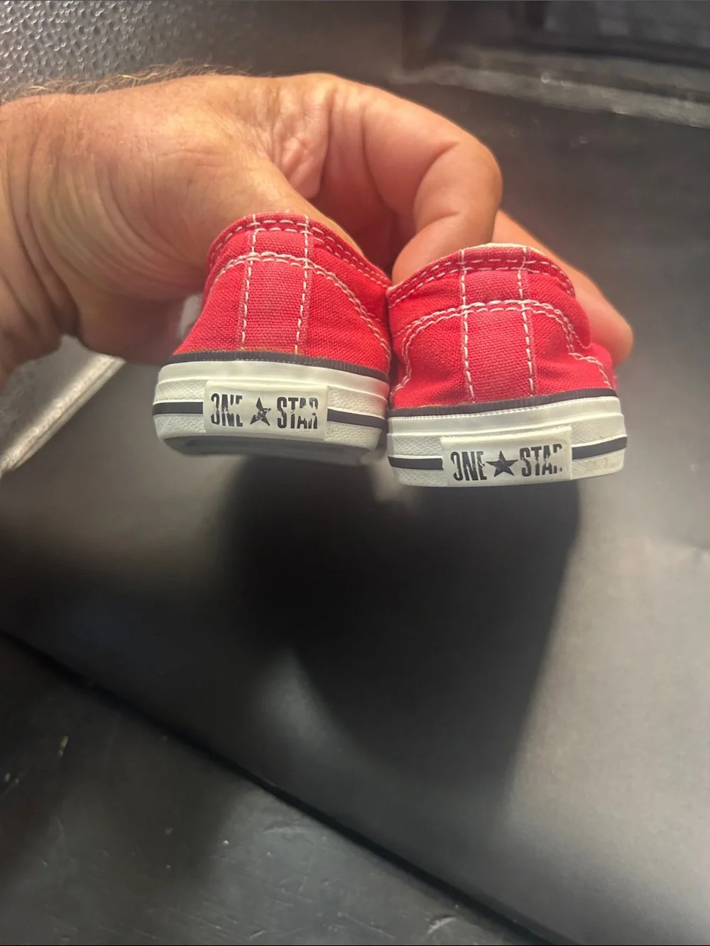 Converse Kids Red Canvas Low-Top Sneakers with White Laces